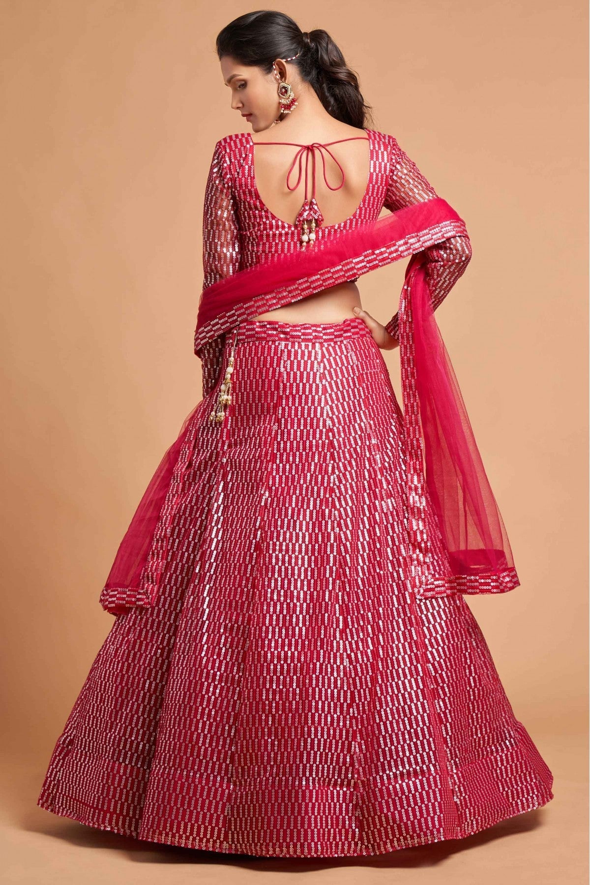 Pink Colour Net Lehenga Choli VSLC1010118