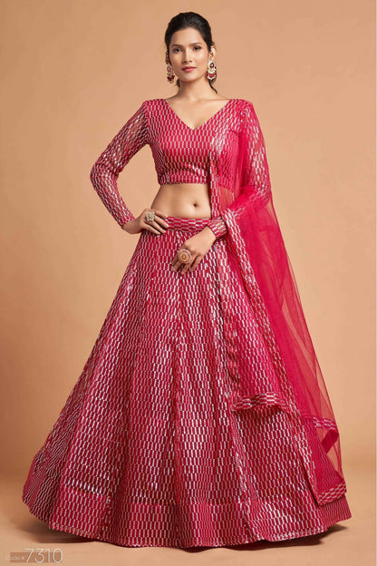 Pink Colour Net Lehenga Choli