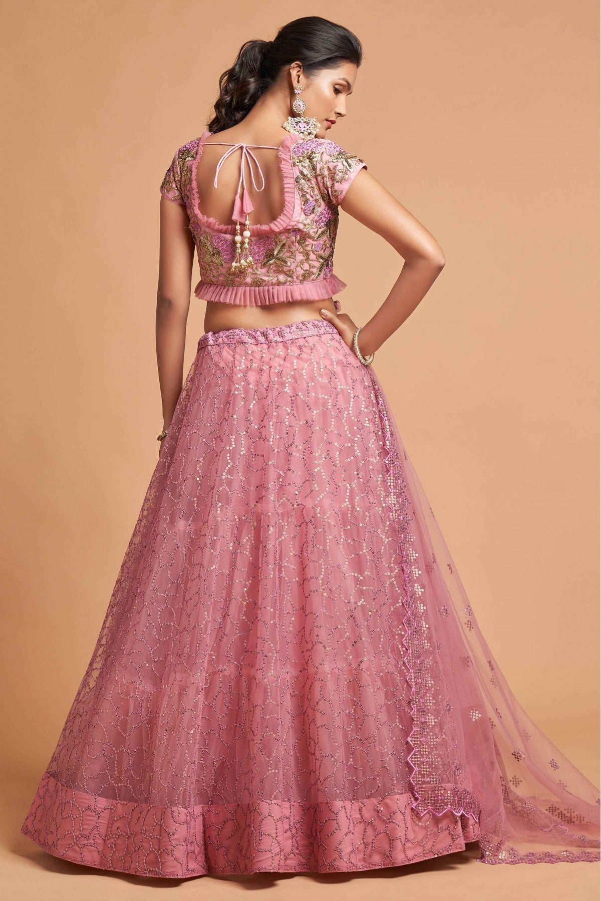 Pink Colour Net Lehenga Choli