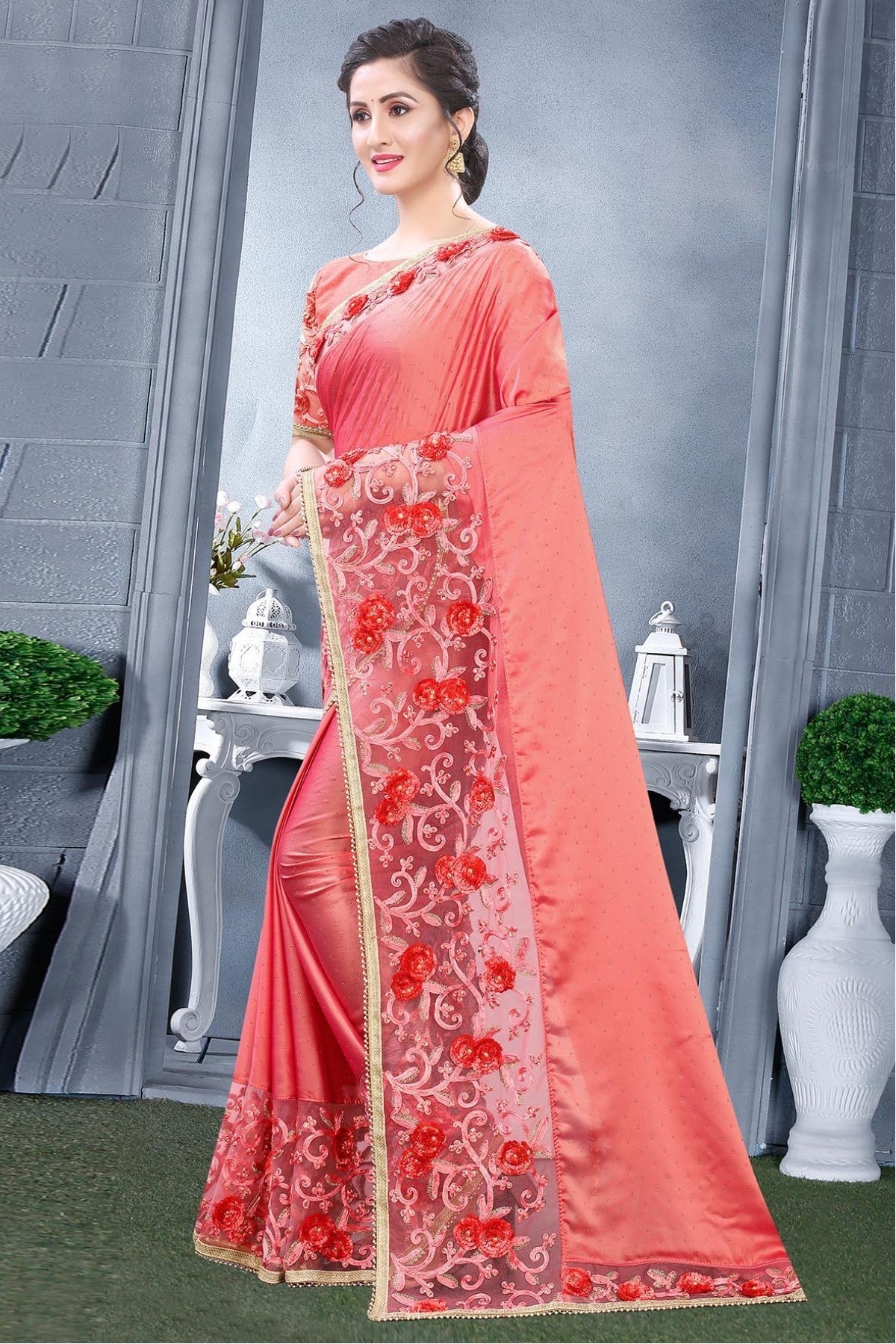 Pink Colour Rangoli Silk Traditional Saree