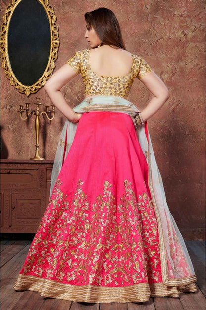 Pink Colour Silk Lehenga Choli