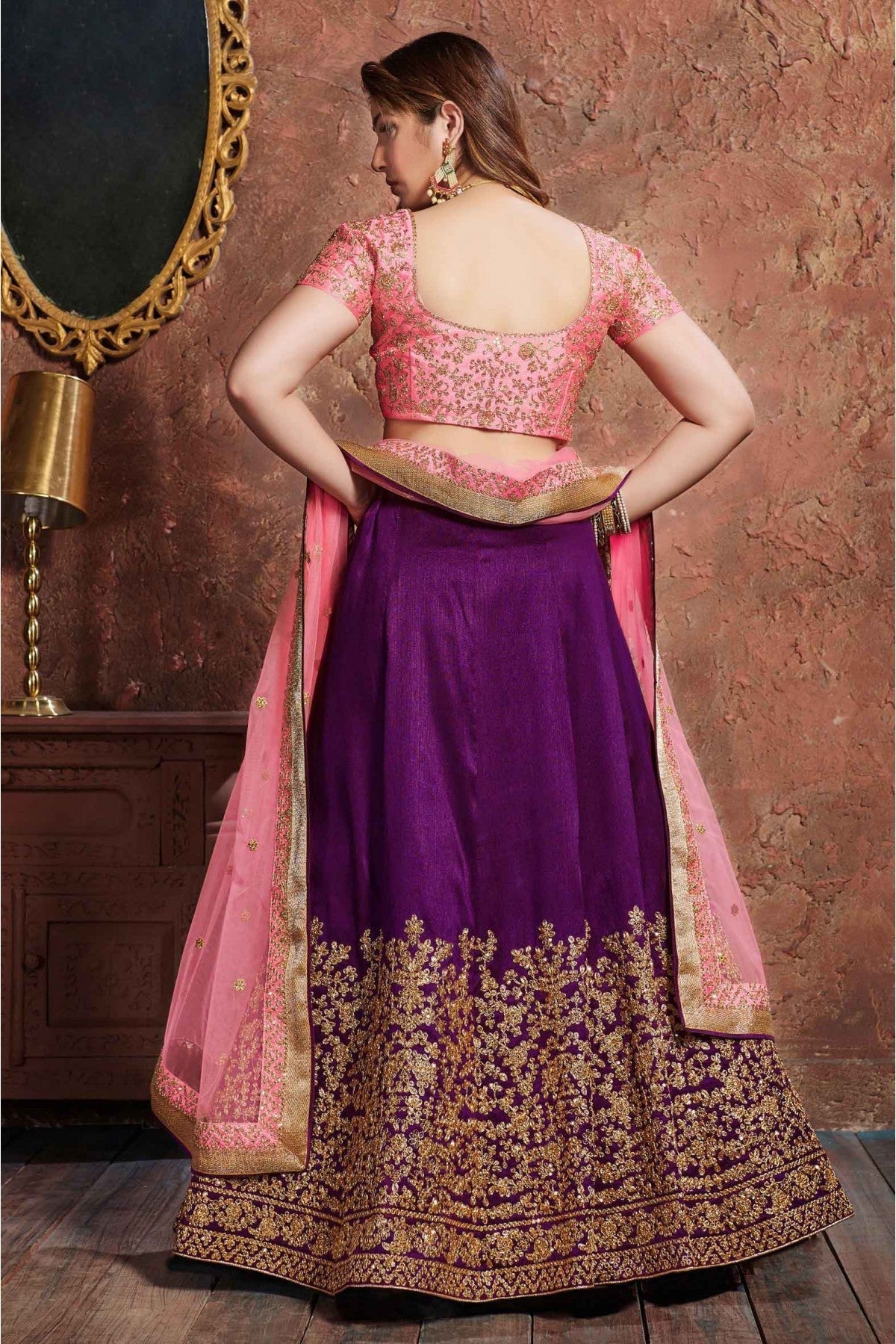 Purple Colour Silk Lehenga Choli