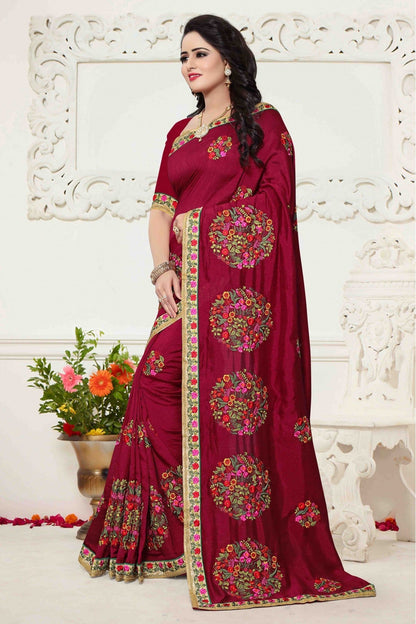 Red Colour Silk Saree