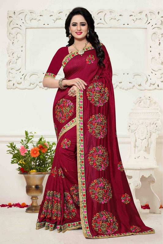 Red Colour Silk Saree