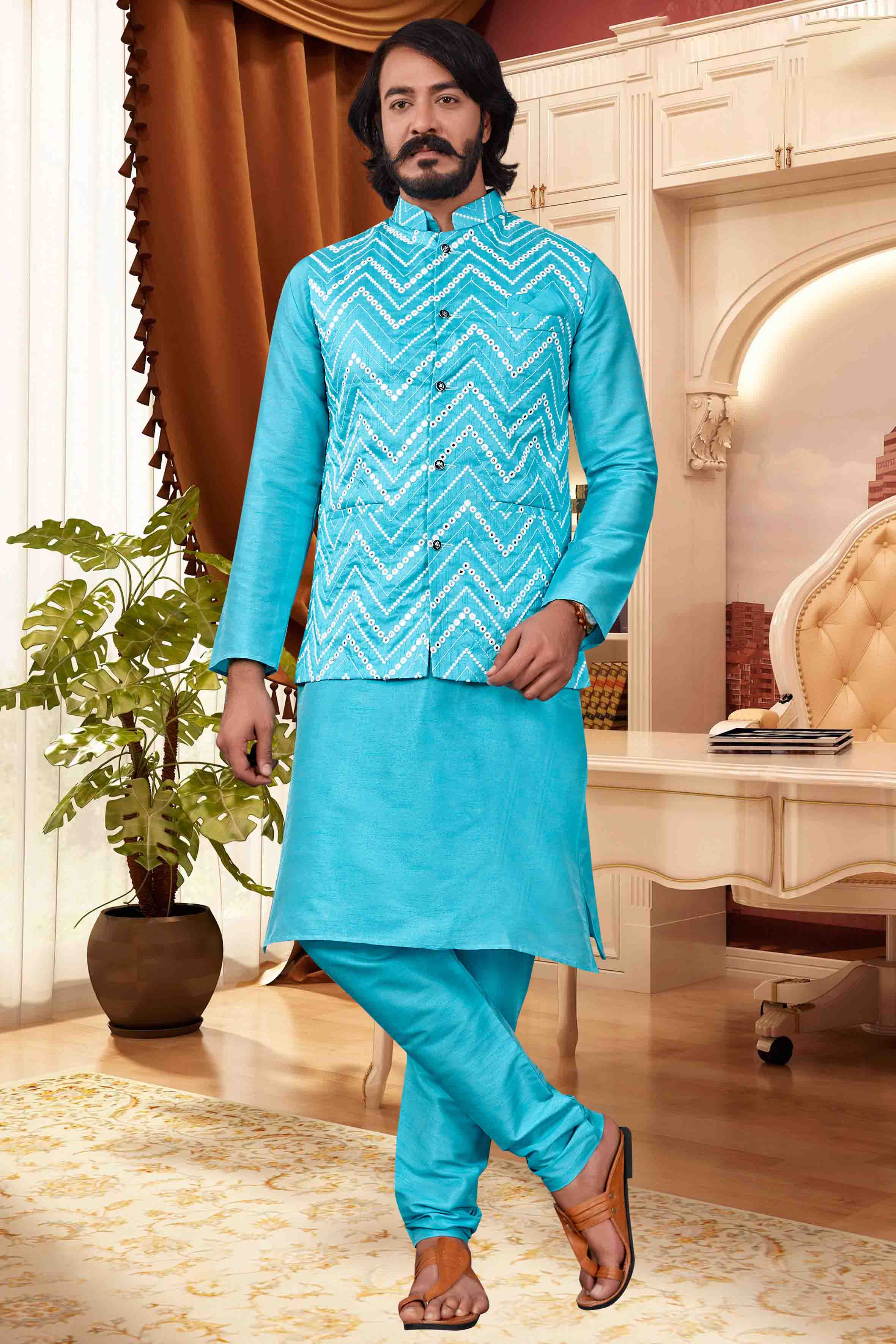 Kurta pajama sky blue colour hotsell