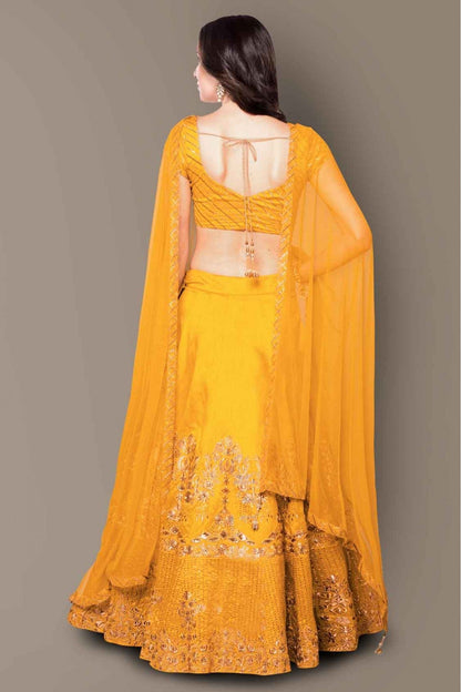 Yellow Colour Banglory Silk Lehenga Choli VSLC1010043