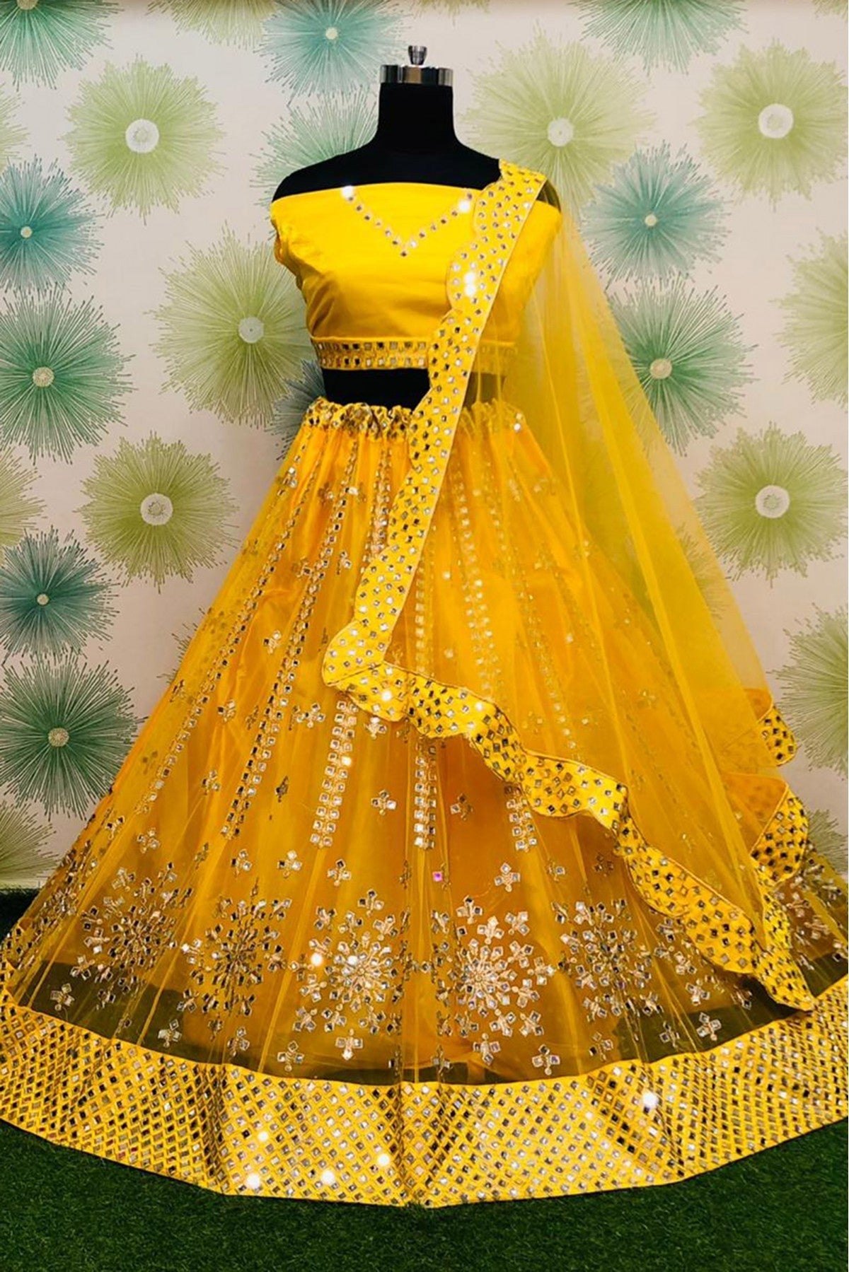 Yellow Colour Net Lehenga Choli