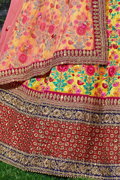 Yellow Colour Silk Lehenga Choli