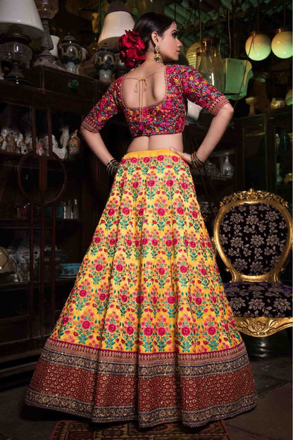 Yellow Colour Silk Lehenga Choli