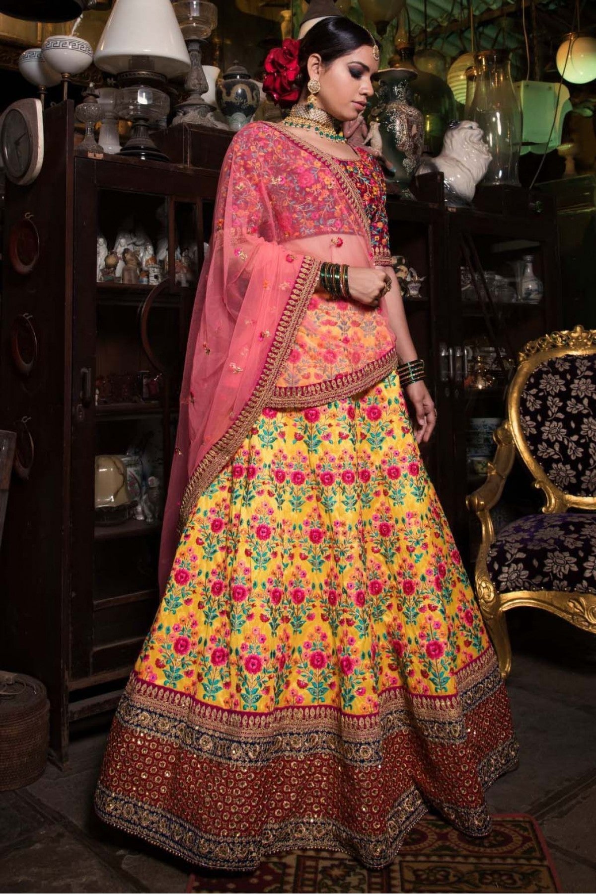 Yellow Colour Silk Lehenga Choli